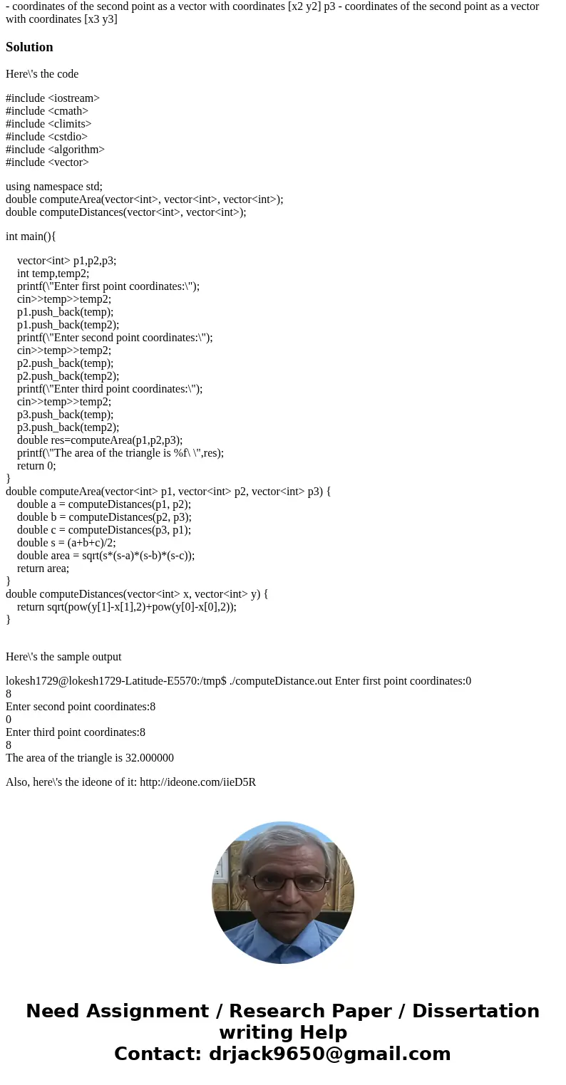 MATLAB QUESTION The area of a triangle is given by: area = squareroot s times (s-a) times (s-b) times (s-c) where a, b and c are the lengths of the sides of the MATLAB QUESTION The area of a triangle is given by: area = squareroot s times (s-a) times (s-b) times (s-c) where a, b and c are the lengths of the sides of the