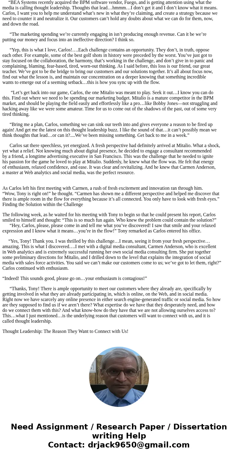 Mitalio Software—Social Networking Introduction “Judging by the looks of things…three proposals to our bread-and-butter type manufacturing customers…lost…. It’s