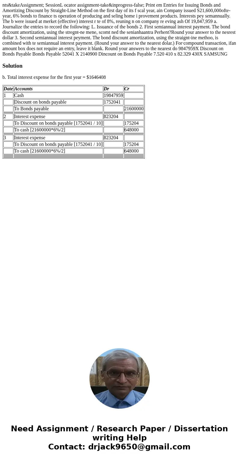 nts&takeAssignment; SessionL ocator assignment-take&inprogress-false; Print em Entries for Issuing Bonds and Amortizing Discount by Straight-Line Metho  nts&takeAssignment; SessionL ocator assignment-take&inprogress-false; Print em Entries for Issuing Bonds and Amortizing Discount by Straight-Line Metho