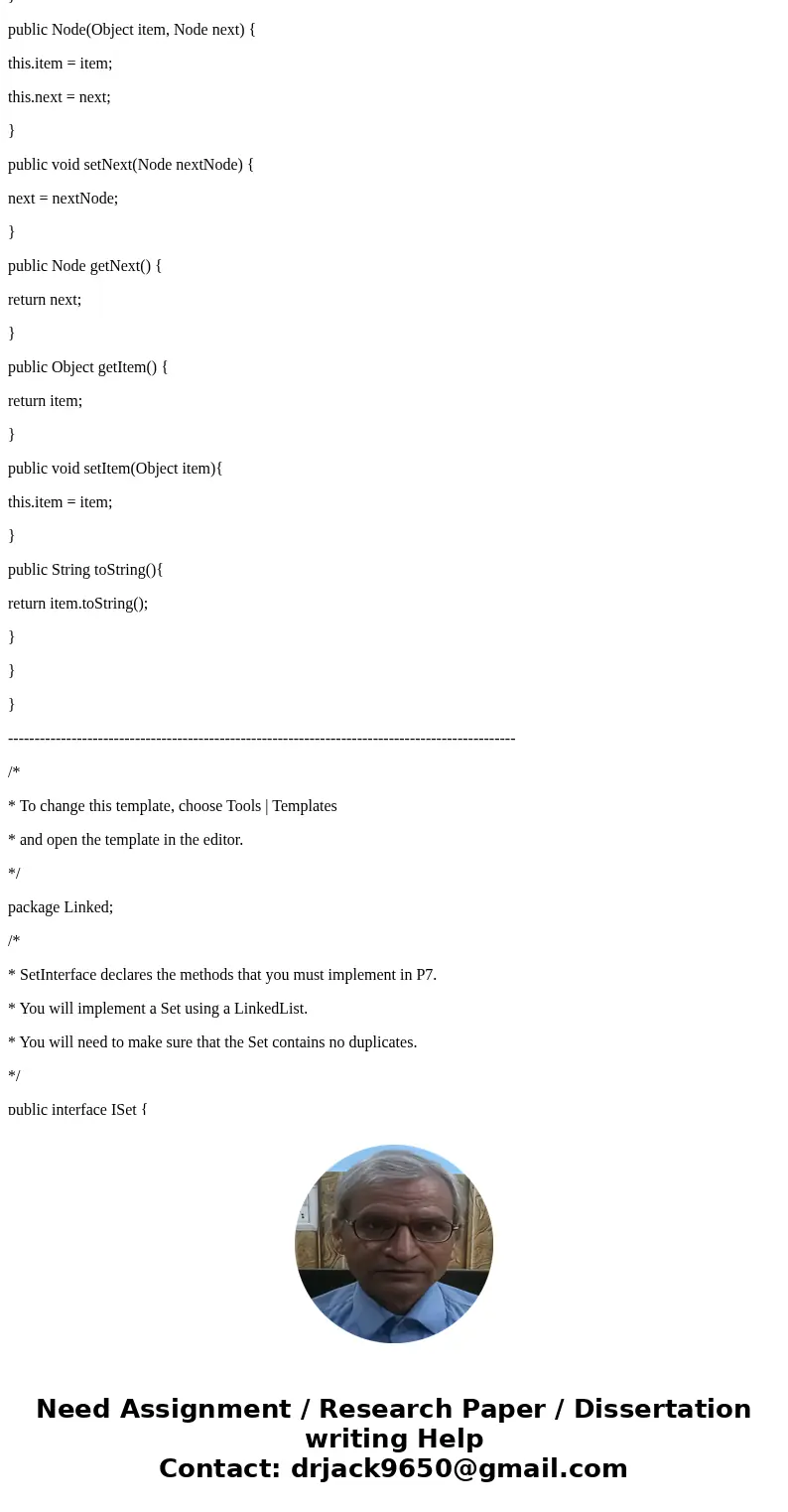 Objective: The objective of this assignment is to implement a Set as a linked list. Note that a Set does not have duplicates. ------------------------------ Tas Objective: The objective of this assignment is to implement a Set as a linked list. Note that a Set does not have duplicates. ------------------------------ Tas