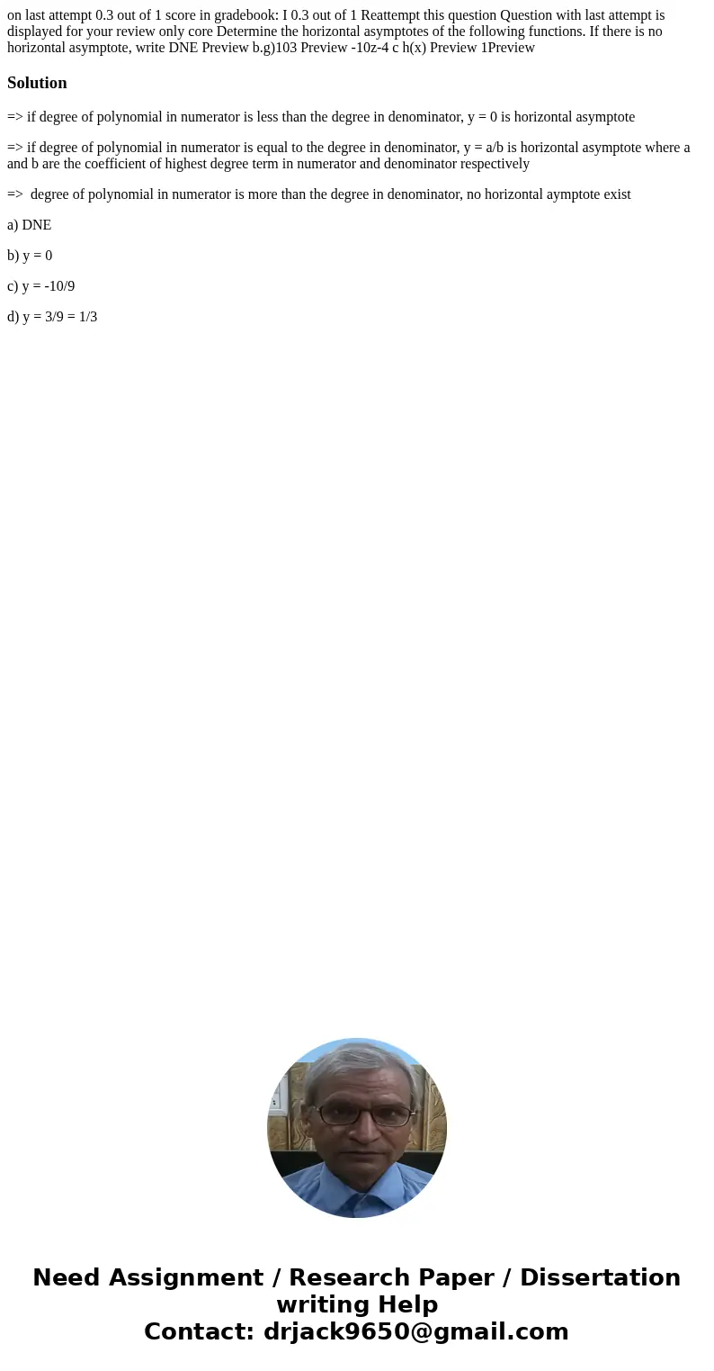  on last attempt 0.3 out of 1 score in gradebook: I 0.3 out of 1 Reattempt this question Question with last attempt is displayed for your review only core Deter
