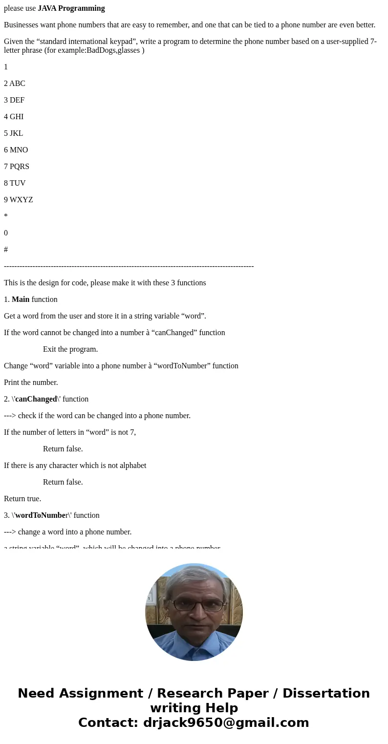 please use JAVA Programming Businesses want phone numbers that are easy to remember, and one that can be tied to a phone number are even better. Given the “stan please use JAVA Programming Businesses want phone numbers that are easy to remember, and one that can be tied to a phone number are even better. Given the “stan