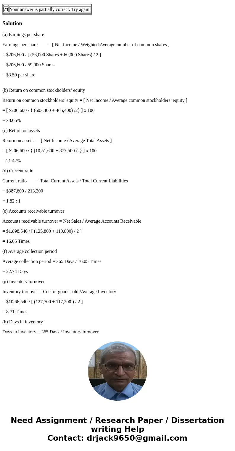 Problem 13-2A The comparative statements of Carla Vista Co. are presented here. CARLA VISTA CO. Income Statements For the Years Ended December 31 2017 2016 $1,8