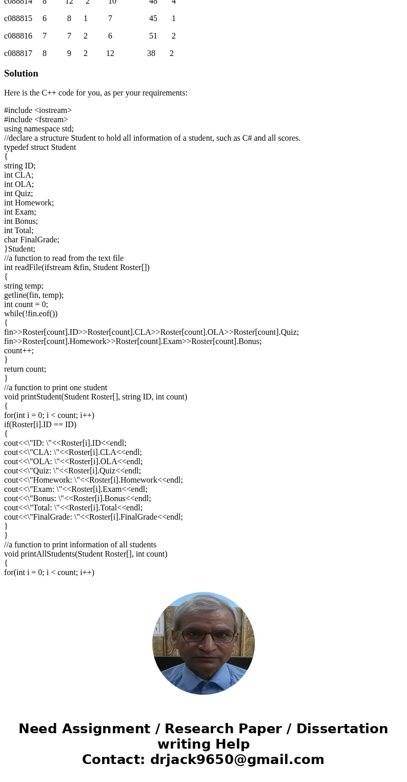 PURPOSE: c++ learn to work with arrays, structures, and I/O to be familiar with Visual Studio environment Description: In this assignment, please write a progra PURPOSE: c++ learn to work with arrays, structures, and I/O to be familiar with Visual Studio environment Description: In this assignment, please write a progra