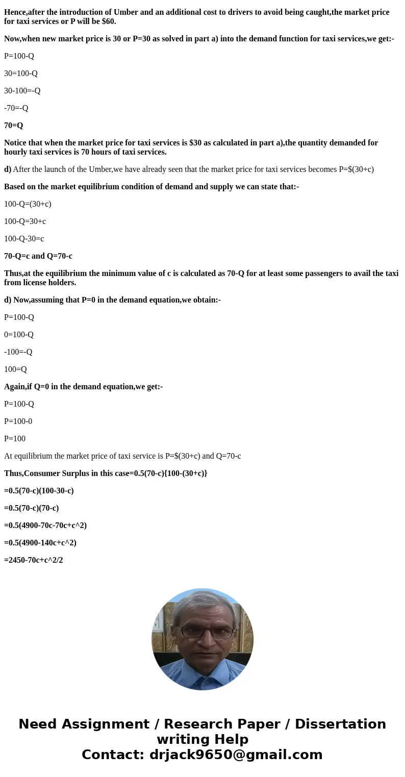  QUESTION C2 (20 marks total) The demand for personalised point-to-point passenger transportation (traditionally known as \