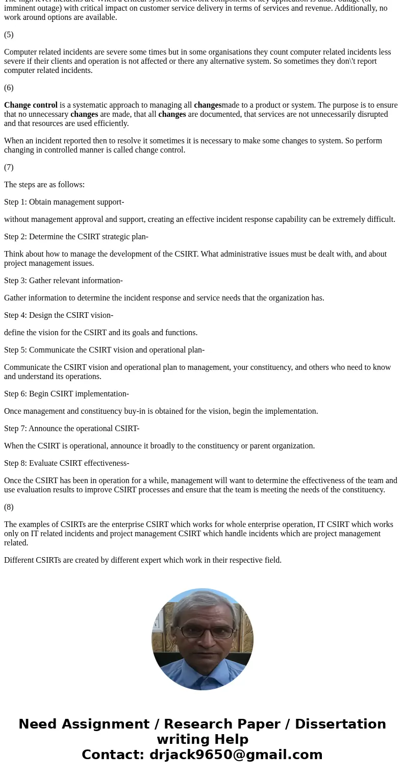  Questions krw i·an in-dent identi is an inoident identified? : whar are the procesdares for handling procedares for handling an inciders? 3 Describe five diffe