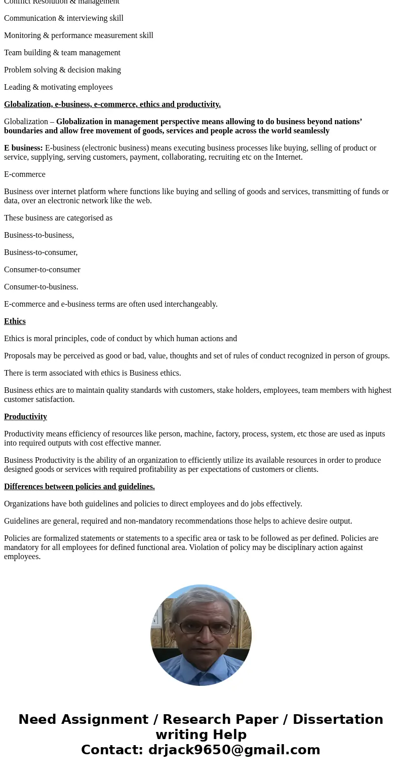 Read about the following concepts. Summarize them in writing. -The organization’s structure. -The management process. -Supervisor’s role and the competencies it Read about the following concepts. Summarize them in writing. -The organization’s structure. -The management process. -Supervisor’s role and the competencies it