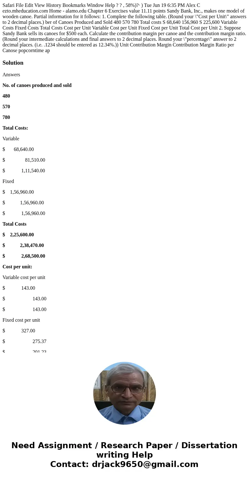  Safari File Edit View History Bookmarks Window Help ? ? , 58%)?· ) Tue Jun 19 6:35 PM Alex C ezto.mheducation.com Home - alamo.edu Chapter 6 Exercises value 11