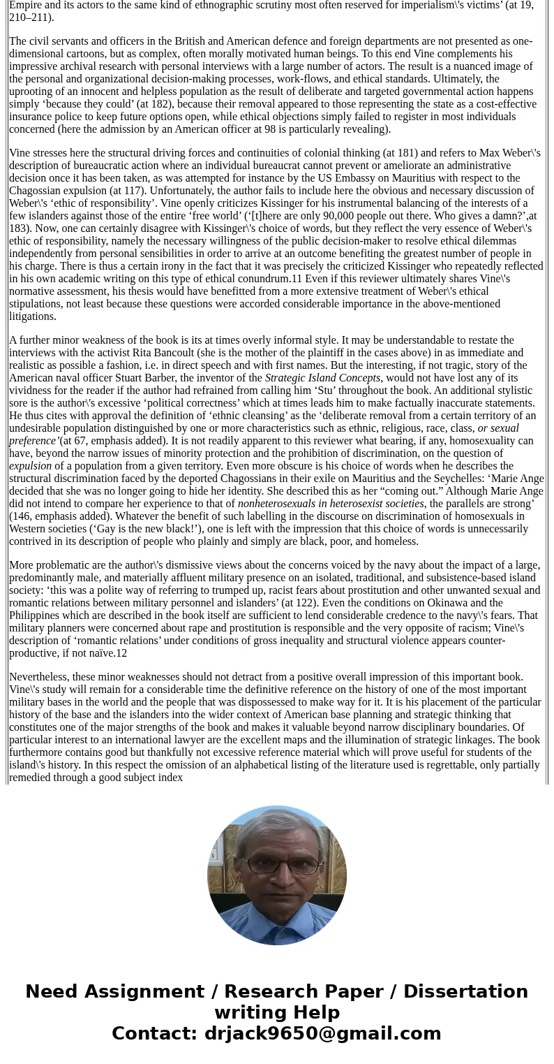 summary or book review of Island of Shame by David VineSolutionThe American military base on the island of Diego Garcia is one of the most strategically importa summary or book review of Island of Shame by David VineSolutionThe American military base on the island of Diego Garcia is one of the most strategically importa