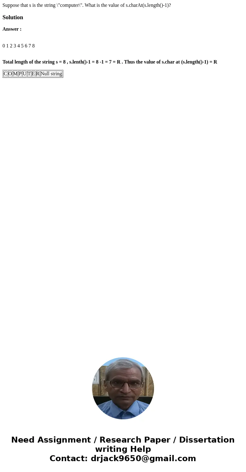 Suppose that s is the string \ Suppose that s is the string \