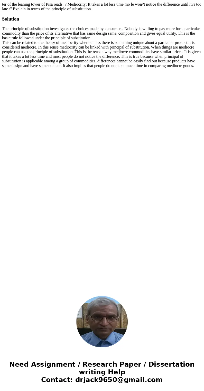 ter of the leaning tower of Pisa reads: \  ter of the leaning tower of Pisa reads: \