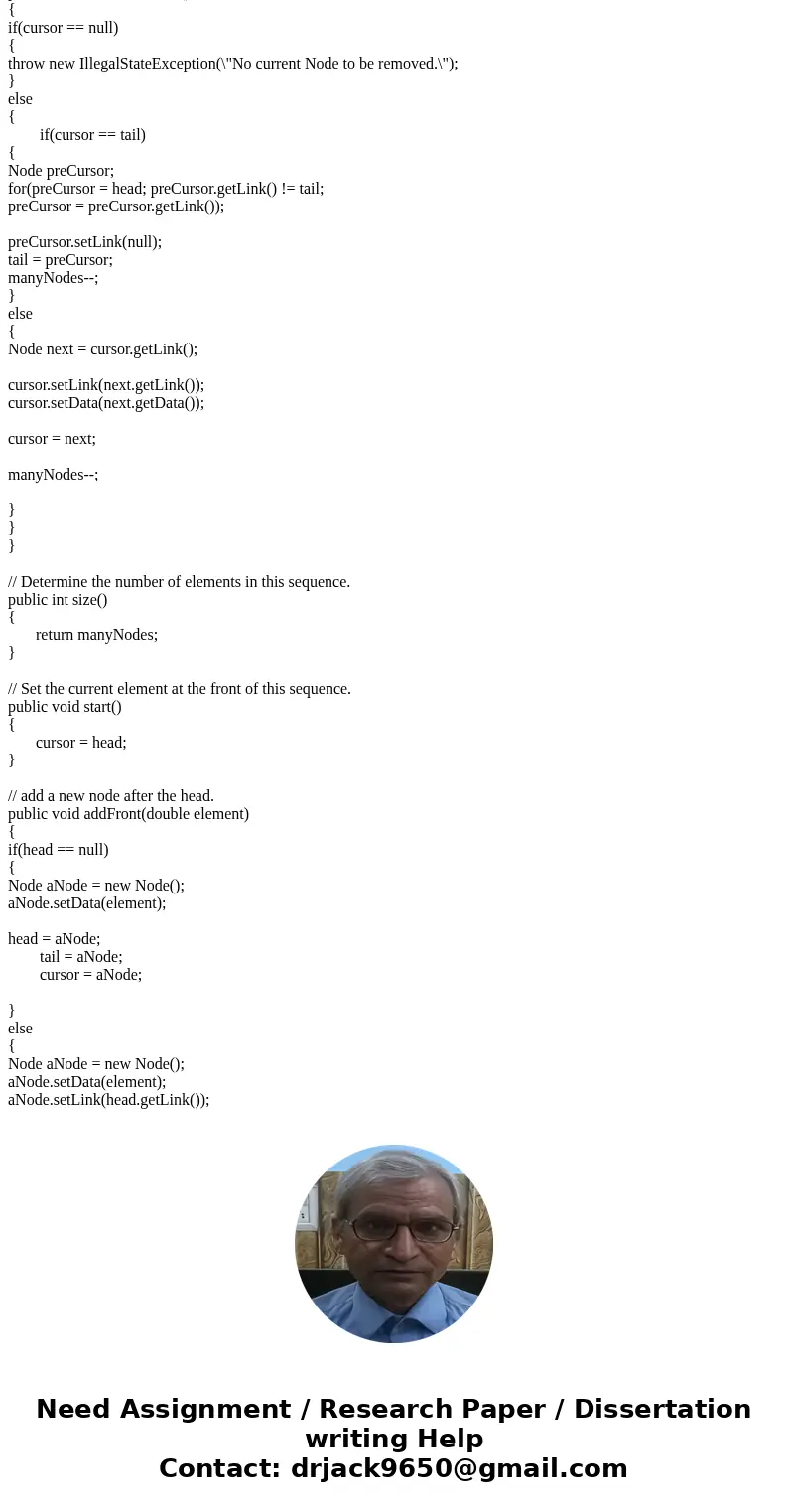 The specification of a non-generic DoubleLinkedSeq class All the fields except dummy require accessor and mutator methods. You should instantiate dummy at the d