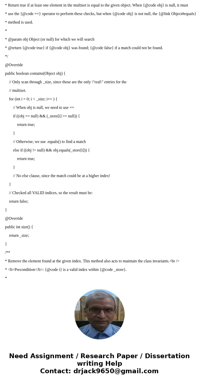 This file contains almost all of what is needed for an ArrayMultiSet. While it is missing the code needed for an Iterator we want the safest Iterator that prev  This file contains almost all of what is needed for an ArrayMultiSet. While it is missing the code needed for an Iterator we want the safest Iterator that prev