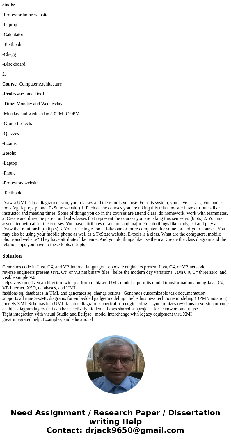 UML Class Diagram (directions attached ) Can some give me an example on how to do this? I\'m totally lost! I missed this lecture. Information Student: Rico Suav
