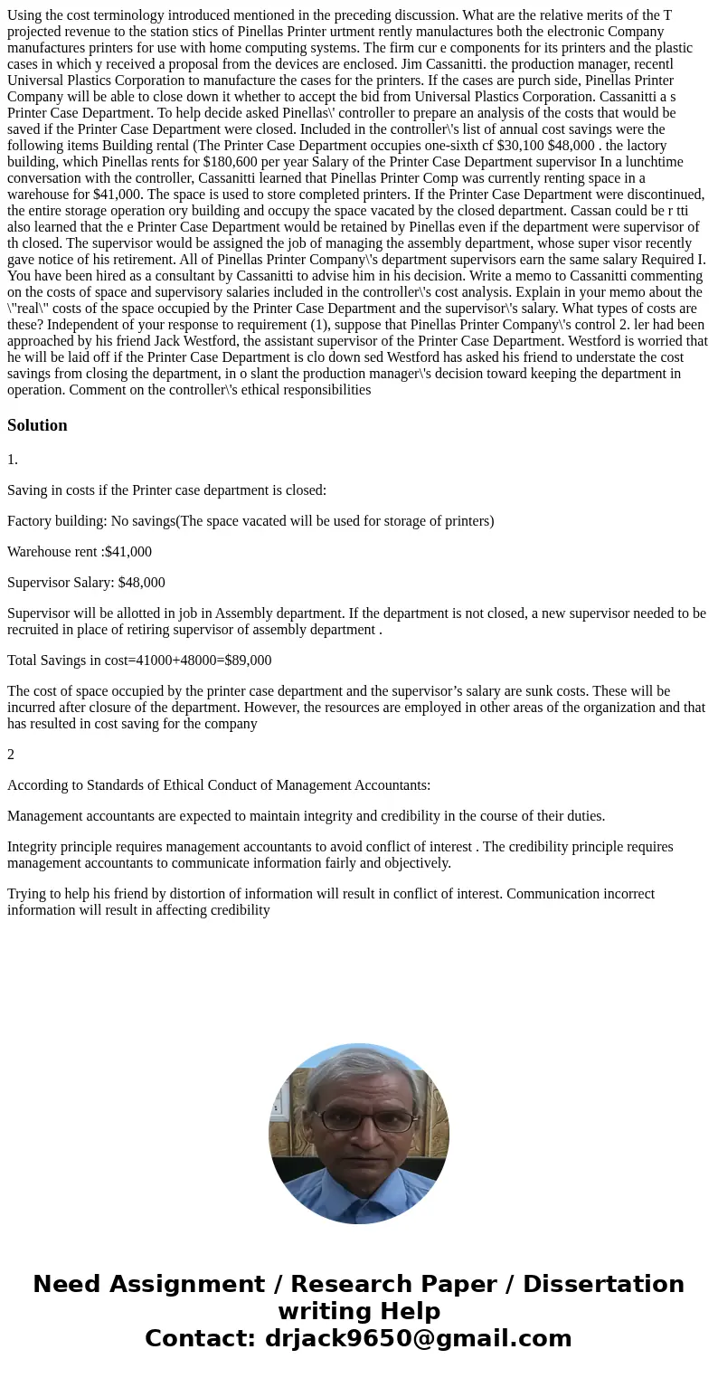  Using the cost terminology introduced mentioned in the preceding discussion. What are the relative merits of the T projected revenue to the station stics of Pi