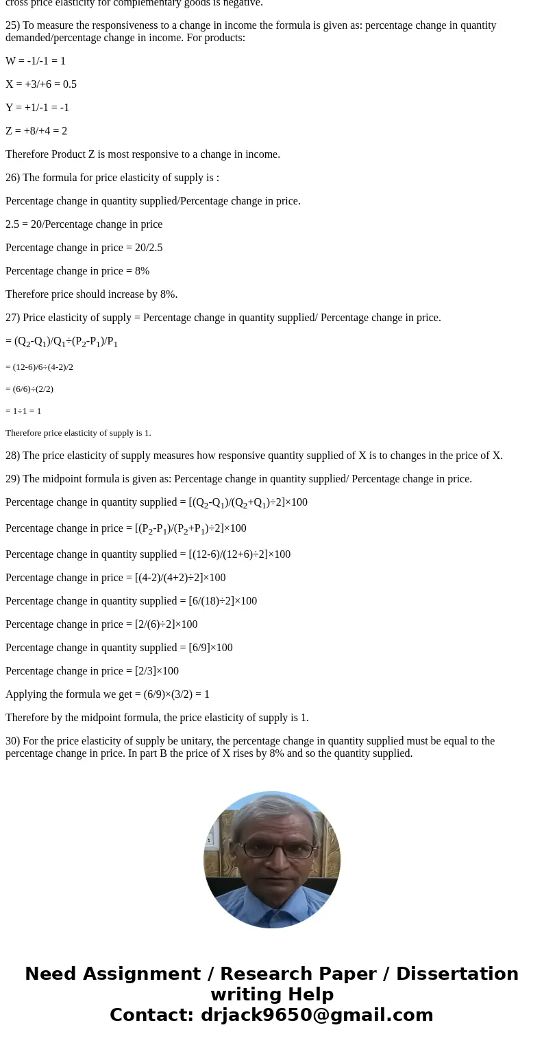  with respect to the price of tea is22) )-20(8).20 0.5 D)-05 elasticity of demand between dress shirts and We would expect the cross 8) negative, indicating sub