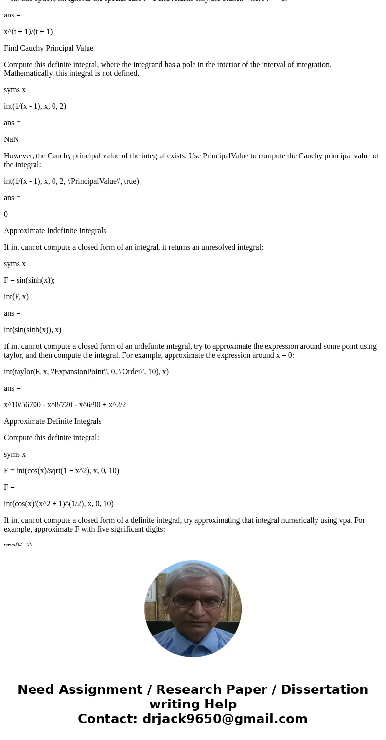 Write a MATLAB m-file to evaluate the following integral: integral^2_0 4^-x dxSolutionint(4^-x,0,2); 4^-x dx => du/dx = -1 à d(-x)/dx à -1 à4^u(-1)du à-4^ud  Write a MATLAB m-file to evaluate the following integral: integral^2_0 4^-x dxSolutionint(4^-x,0,2); 4^-x dx => du/dx = -1 à d(-x)/dx à -1 à4^u(-1)du à-4^ud