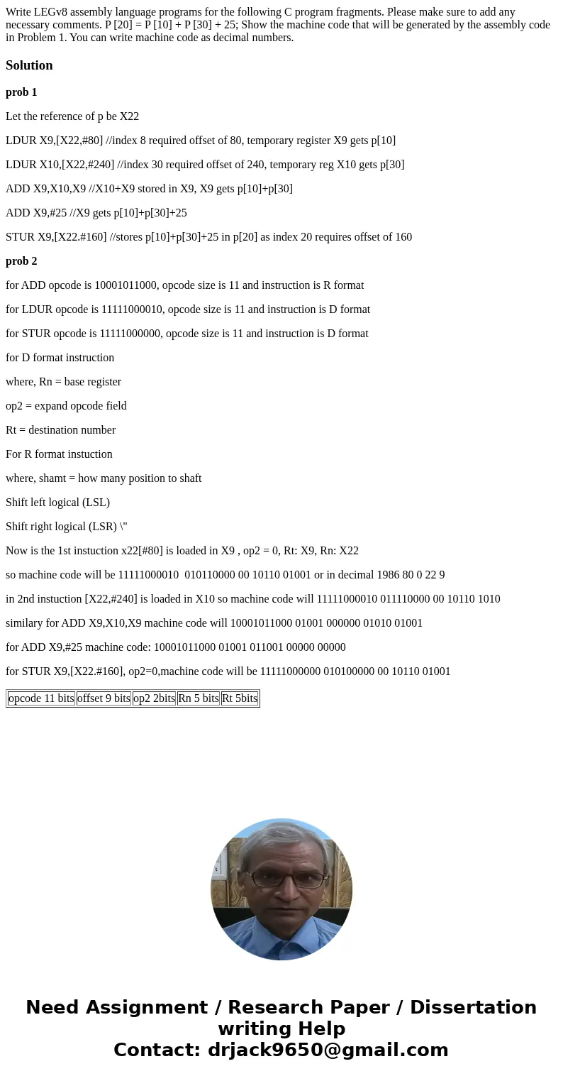  Write LEGv8 assembly language programs for the following C program fragments. Please make sure to add any necessary comments. P [20] = P [10] + P [30] + 25; Sh
