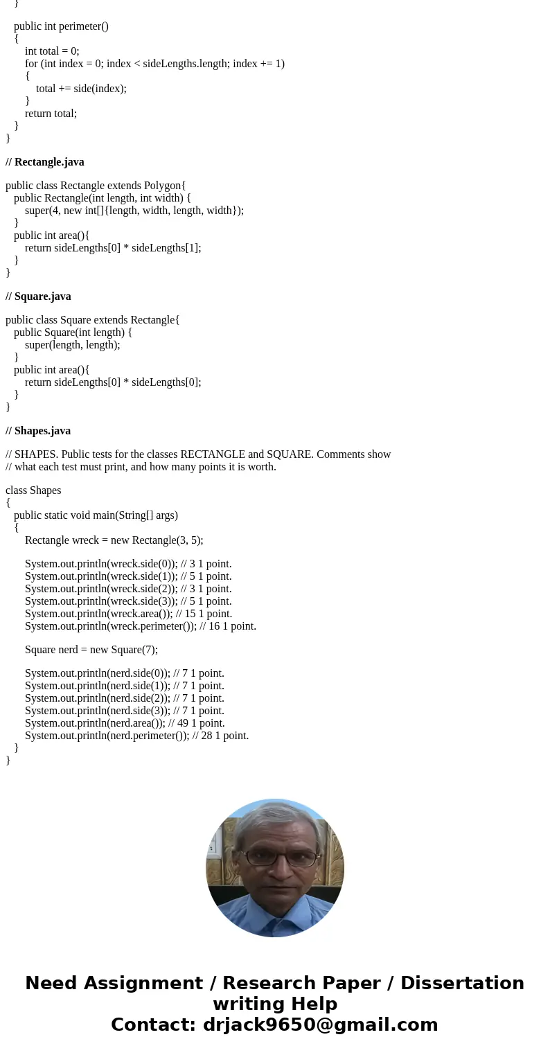 0. Introduction. In this lab assignment, you will extend some simple Java classes that represent plane figures from elementary geometry. The object of this assi 0. Introduction. In this lab assignment, you will extend some simple Java classes that represent plane figures from elementary geometry. The object of this assi