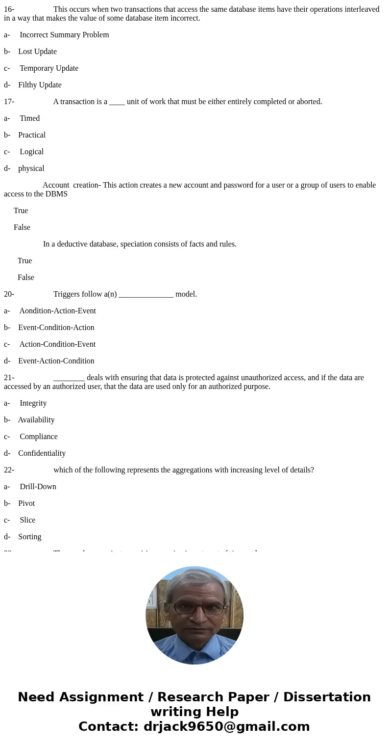1- “All users must have passwords” is an example of a ____. a- rule b- policy c- procedure d- standard An algorithm for finding large itemsets is called fast fi 1- “All users must have passwords” is an example of a ____. a- rule b- policy c- procedure d- standard An algorithm for finding large itemsets is called fast fi