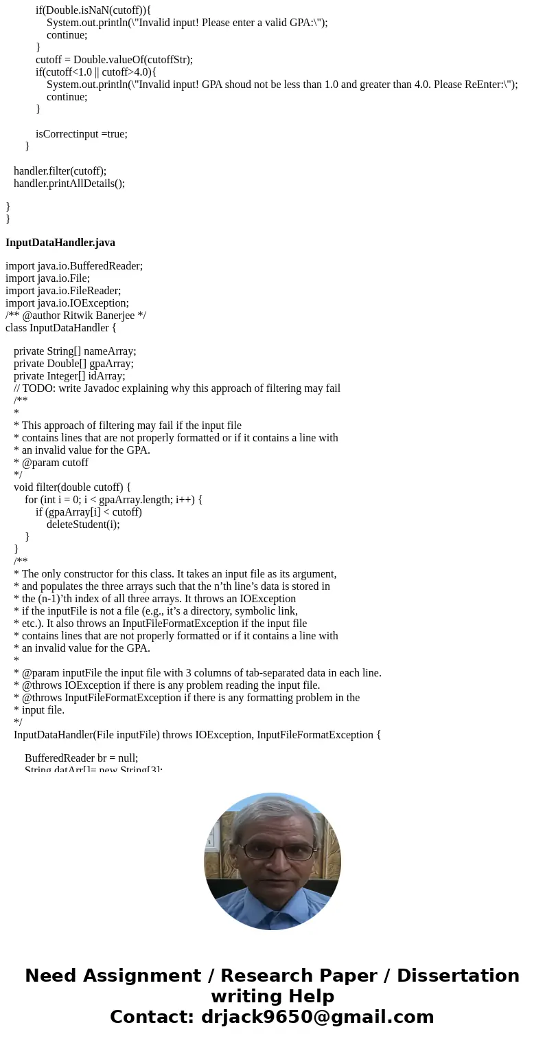 1 Overview The “big picture” of this assignment is to have three parallel arrays that provide information about a list of students. These arrays contain their n 1 Overview The “big picture” of this assignment is to have three parallel arrays that provide information about a list of students. These arrays contain their n