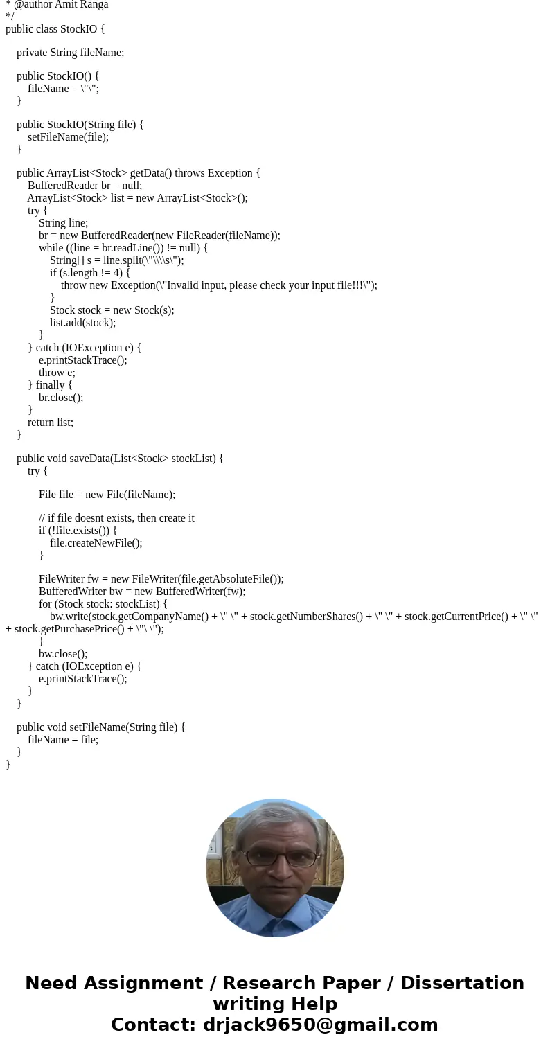 Add persistent data storage to your Week 5 Lab using the MySQL Database. PROBLEM: Stocks4U Portfolio Management System The portfolio management system you devel Add persistent data storage to your Week 5 Lab using the MySQL Database. PROBLEM: Stocks4U Portfolio Management System The portfolio management system you devel