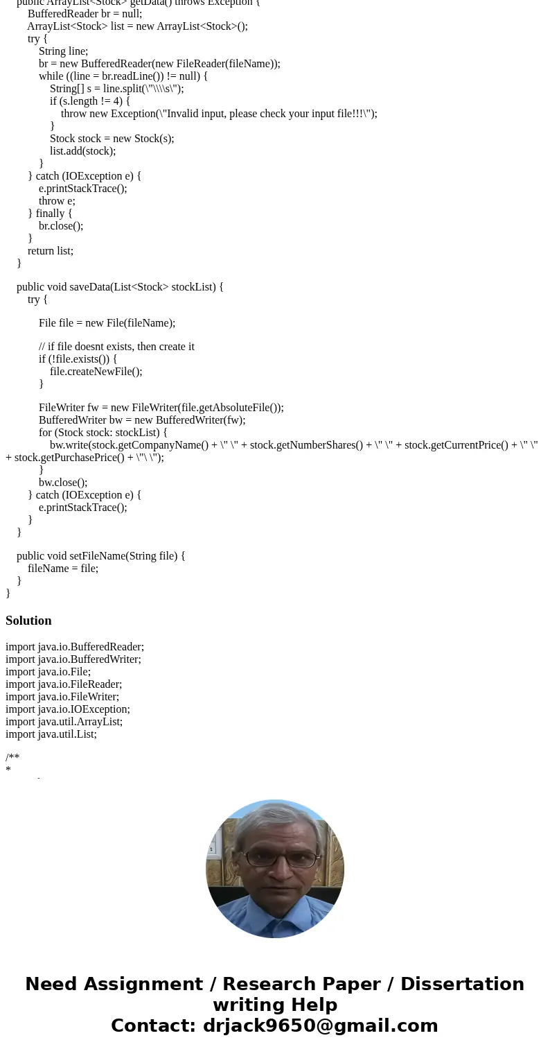 Add persistent data storage to your Week 5 Lab using the MySQL Database. PROBLEM: Stocks4U Portfolio Management System The portfolio management system you devel Add persistent data storage to your Week 5 Lab using the MySQL Database. PROBLEM: Stocks4U Portfolio Management System The portfolio management system you devel