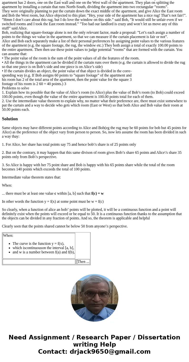 Alice and Bob have just signed the lease on their exciting 10 foot by 20 foot fully- furnished NYC studio apartment! They have agreed to share the rent equally  Alice and Bob have just signed the lease on their exciting 10 foot by 20 foot fully- furnished NYC studio apartment! They have agreed to share the rent equally