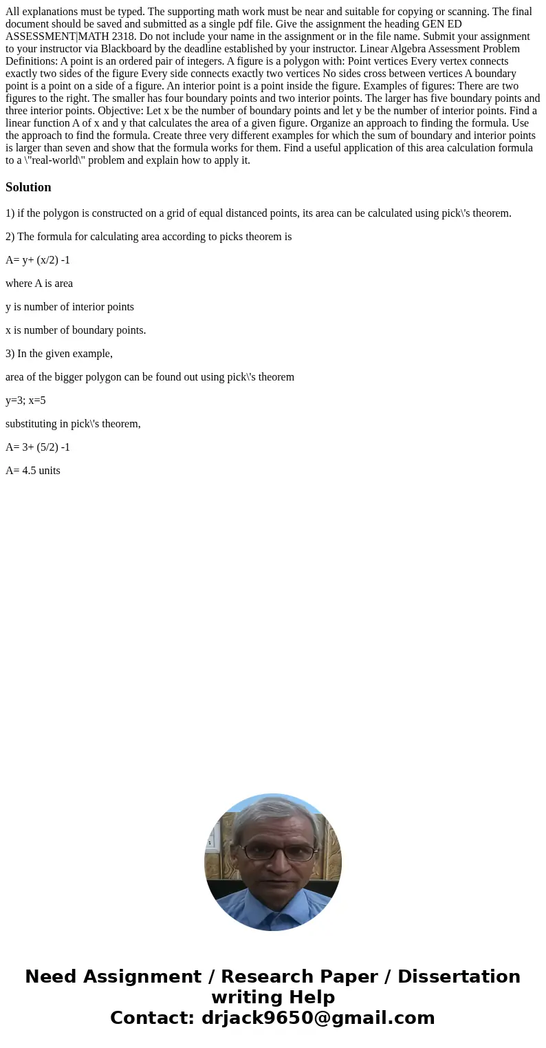 All explanations must be typed. The supporting math work must be near and suitable for copying or scanning. The final document should be saved and submitted as  All explanations must be typed. The supporting math work must be near and suitable for copying or scanning. The final document should be saved and submitted as