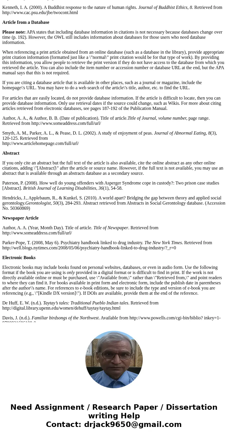 Be sure to explain and discuss any key ideas with supporting citations to the textbook and online lectures in correct APA format. Use this APA Citation Helper a Be sure to explain and discuss any key ideas with supporting citations to the textbook and online lectures in correct APA format. Use this APA Citation Helper a