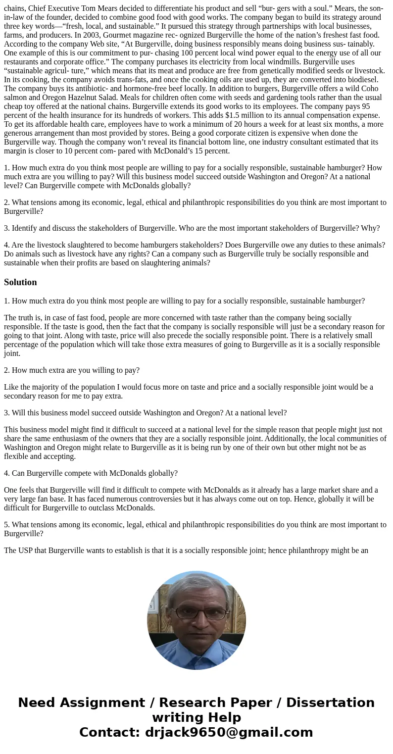 chains, Chief Executive Tom Mears decided to differentiate his product and sell “bur- gers with a soul.” Mears, the son-in-law of the founder, decided to combin chains, Chief Executive Tom Mears decided to differentiate his product and sell “bur- gers with a soul.” Mears, the son-in-law of the founder, decided to combin