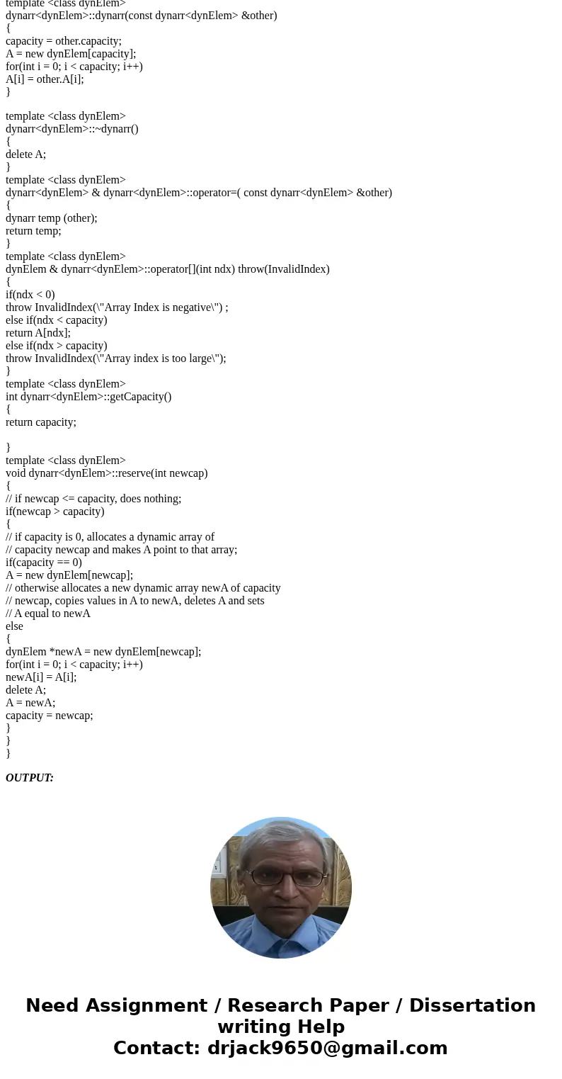  /************************************************************************** * complete .h file (.cpp file is complete) and an output is given * ***************