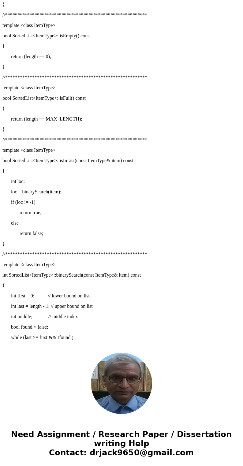 Data Structures using C++ Using the SortedList (sorted array-based list) class below: #ifndef SORTEDLIST_H #define SORTEDLIST_H #include <iostream> #inclu Data Structures using C++ Using the SortedList (sorted array-based list) class below: #ifndef SORTEDLIST_H #define SORTEDLIST_H #include <iostream> #inclu