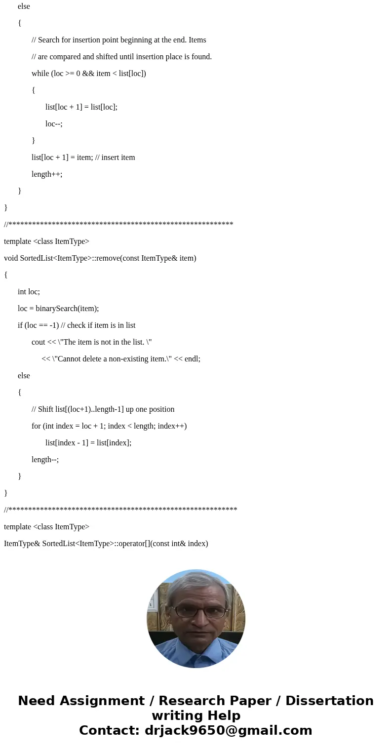 Data Structures using C++ Using the SortedList (sorted array-based list) class below: #ifndef SORTEDLIST_H #define SORTEDLIST_H #include <iostream> #inclu Data Structures using C++ Using the SortedList (sorted array-based list) class below: #ifndef SORTEDLIST_H #define SORTEDLIST_H #include <iostream> #inclu