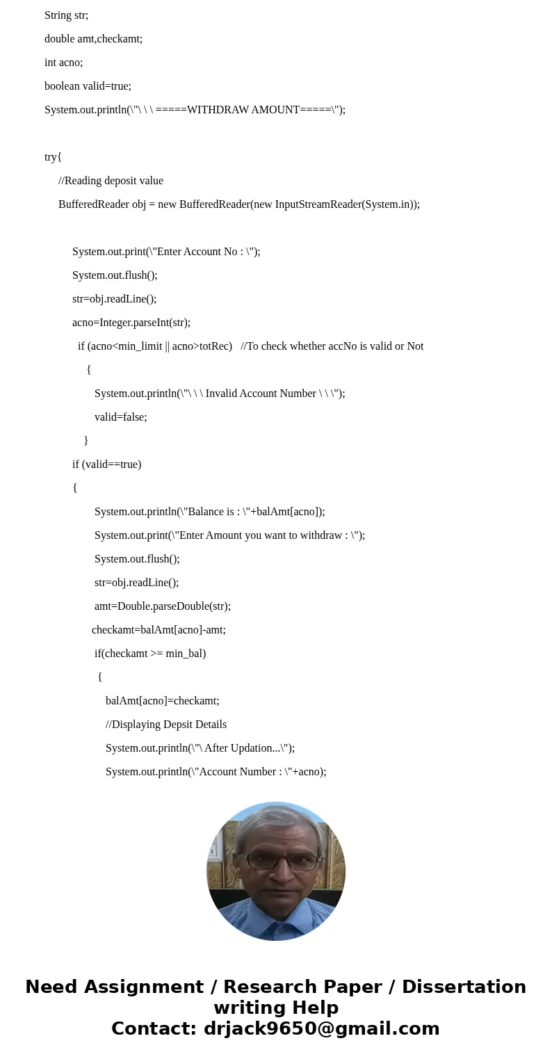 import java.util.Date; import java.util.Scanner; public class Account { protected int accountID; protected double balance; protected double annualInterestRate;  import java.util.Date; import java.util.Scanner; public class Account { protected int accountID; protected double balance; protected double annualInterestRate;
