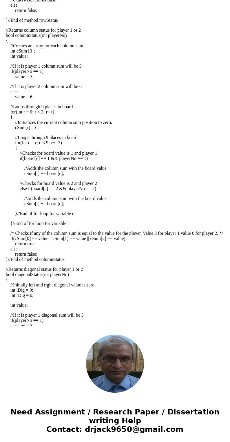 In C++, specify design, and implement a class that can be one player in a game of tic-tac-toe. The constructor should specify whether the object is to be the fi In C++, specify design, and implement a class that can be one player in a game of tic-tac-toe. The constructor should specify whether the object is to be the fi