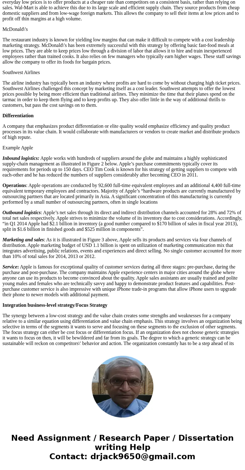 In Chapter 4, we discussed the internal value chain activities a firm can perform in its business model (see Exhibit 4.8). The value chain priorities can be qui In Chapter 4, we discussed the internal value chain activities a firm can perform in its business model (see Exhibit 4.8). The value chain priorities can be qui