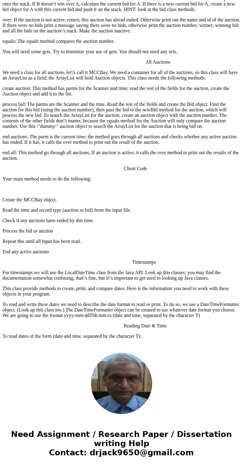 In this lab you will you will write some classes to simulate online auctions. How Bidding Works The rules for bidding are as follows: each item has a reserve pr In this lab you will you will write some classes to simulate online auctions. How Bidding Works The rules for bidding are as follows: each item has a reserve pr