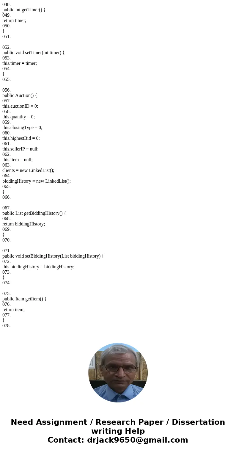 In this lab you will you will write some classes to simulate online auctions. How Bidding Works The rules for bidding are as follows: each item has a reserve pr In this lab you will you will write some classes to simulate online auctions. How Bidding Works The rules for bidding are as follows: each item has a reserve pr