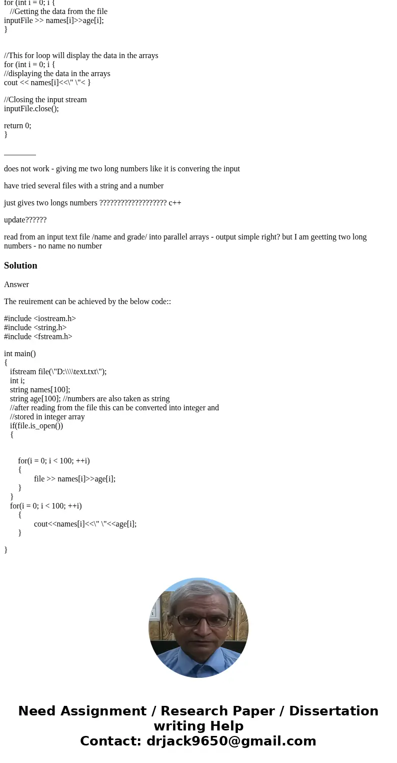 #include #include #include using namespace std; int main() { //Declaring constant int const size =2; //Creating string type array string names[size]; //Creating