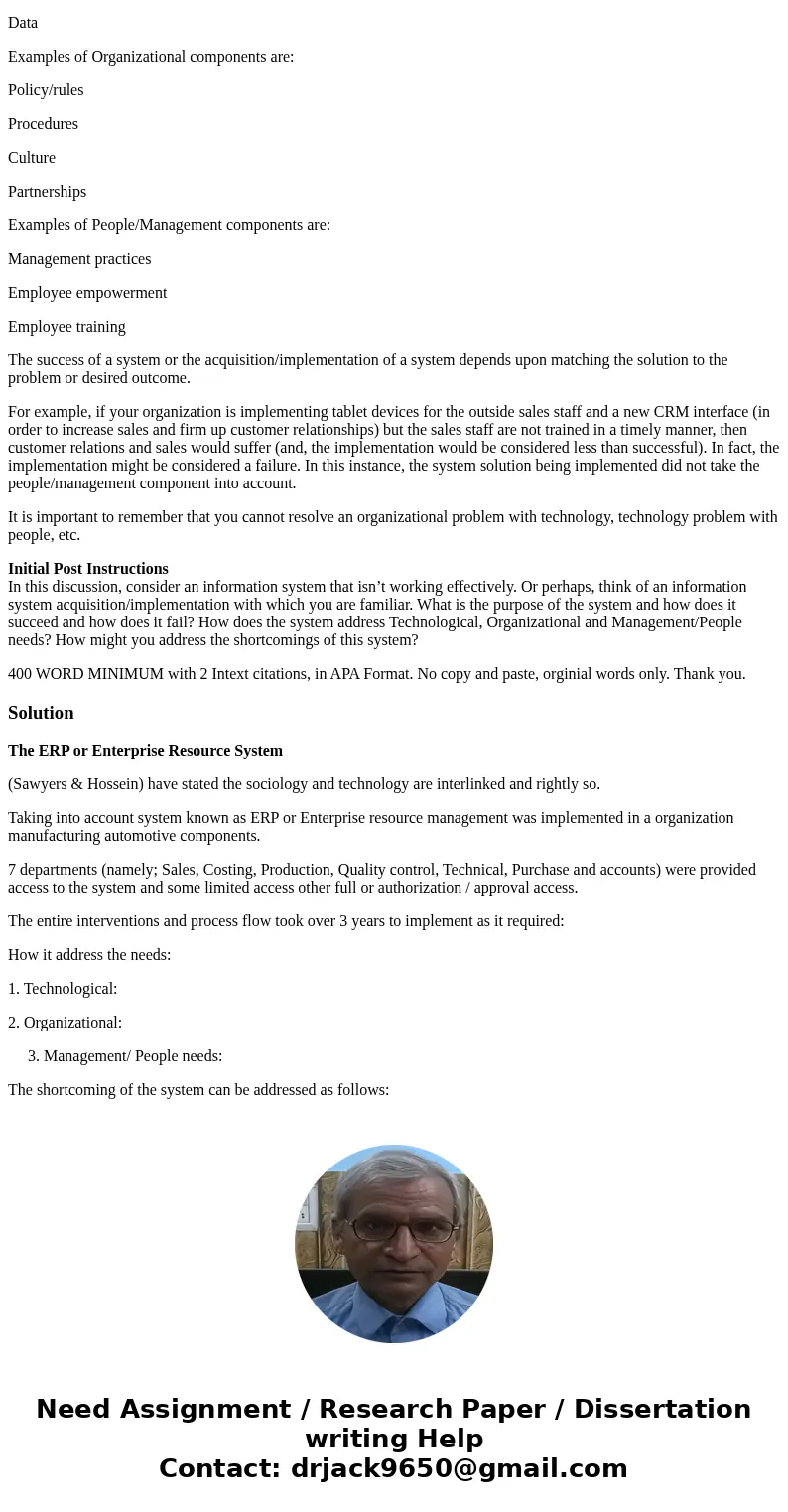 Introduction Before beginning this discussion thread please conduct a scholarly Internet search for the term ‘sociotechnical perspective’. The sociotechnical p  Introduction Before beginning this discussion thread please conduct a scholarly Internet search for the term ‘sociotechnical perspective’. The sociotechnical p