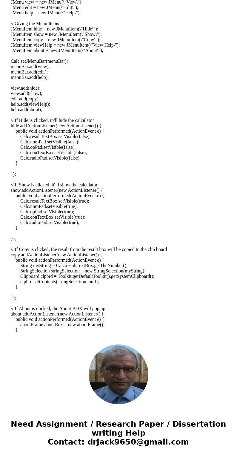 Java GUI Calculator In this homework, I am working on Java GUI Components and interfaces. The objectives of this program are to learn the use of Java swing comp Java GUI Calculator In this homework, I am working on Java GUI Components and interfaces. The objectives of this program are to learn the use of Java swing comp