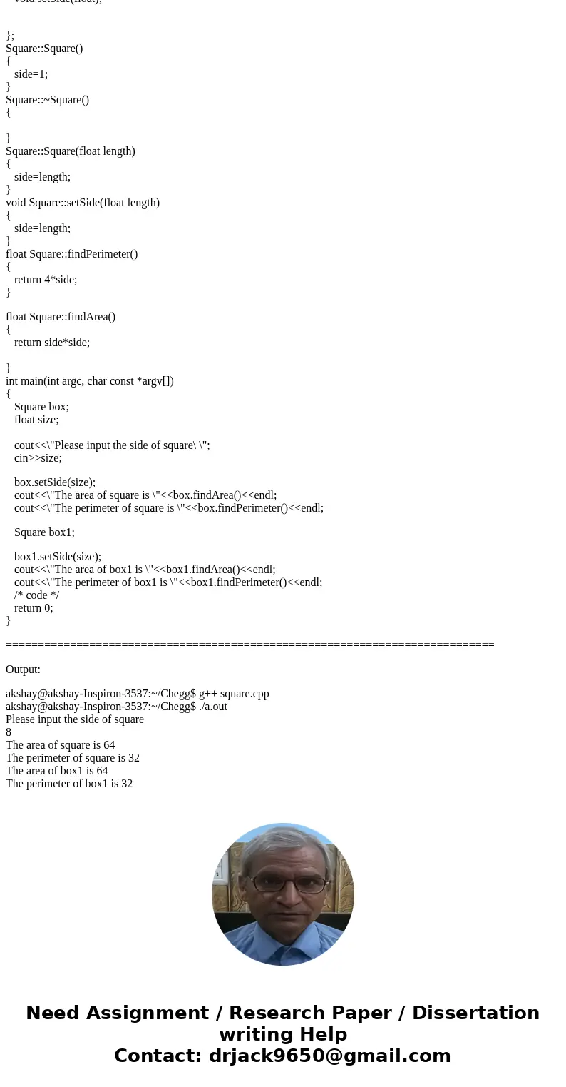  LESSON 13A Lab 13.1 Squares as a Class Retrieve program square.epp from the Lab 13 folder The code is as follows: This program declares the square class and us