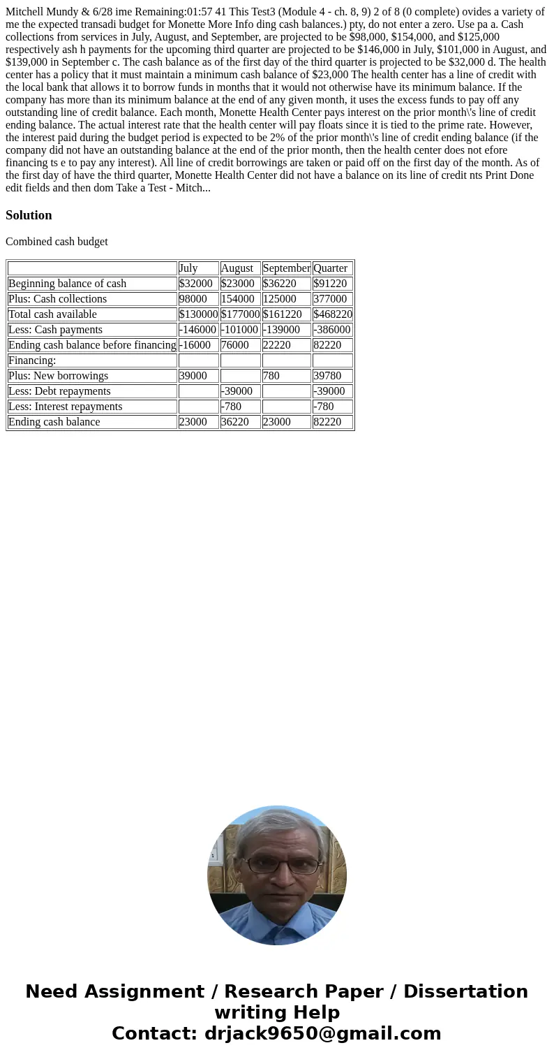 Mitchell Mundy & 6/28 ime Remaining:01:57 41 This Test3 (Module 4 - ch. 8, 9) 2 of 8 (0 complete) ovides a variety of me the expected transadi budget for M  Mitchell Mundy & 6/28 ime Remaining:01:57 41 This Test3 (Module 4 - ch. 8, 9) 2 of 8 (0 complete) ovides a variety of me the expected transadi budget for M