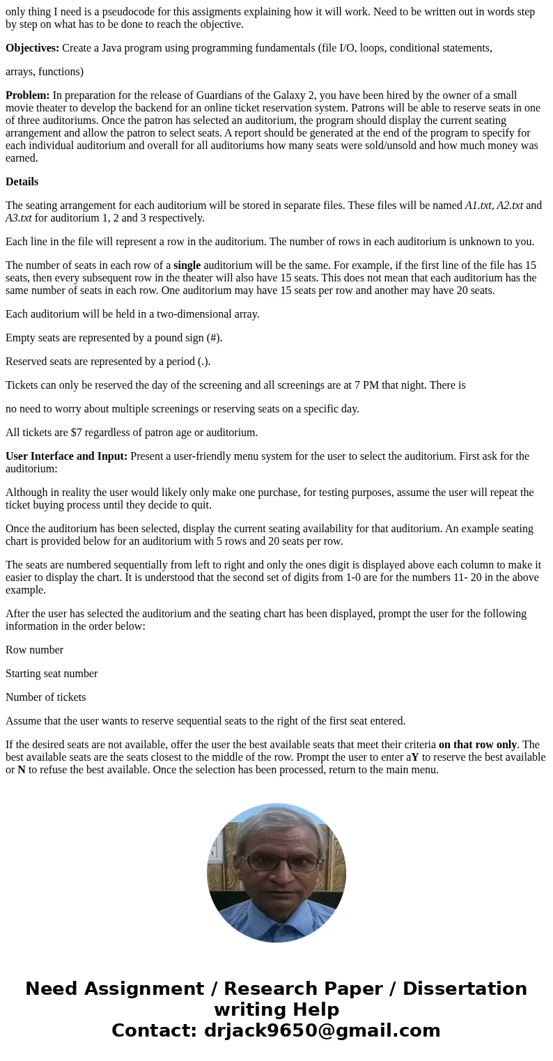 only thing I need is a pseudocode for this assigments explaining how it will work. Need to be written out in words step by step on what has to be done to reach  only thing I need is a pseudocode for this assigments explaining how it will work. Need to be written out in words step by step on what has to be done to reach