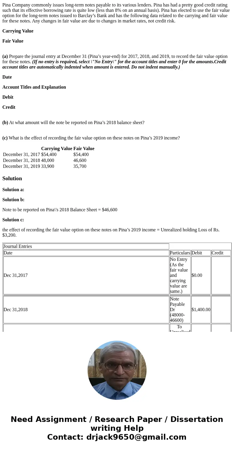 Pina Company commonly issues long-term notes payable to its various lenders. Pina has had a pretty good credit rating such that its effective borrowing rate is 