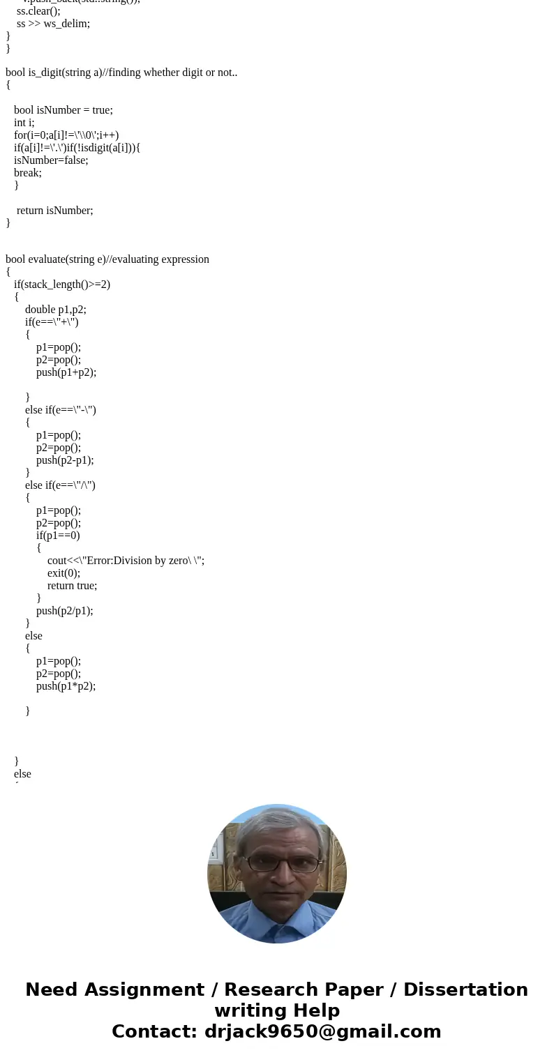 REVERSE POLISH CALCULATOR C++ ONLY. For this assignment, you are to write a program, which will calculate the results of Reverse Polish expressions that are pro REVERSE POLISH CALCULATOR C++ ONLY. For this assignment, you are to write a program, which will calculate the results of Reverse Polish expressions that are pro