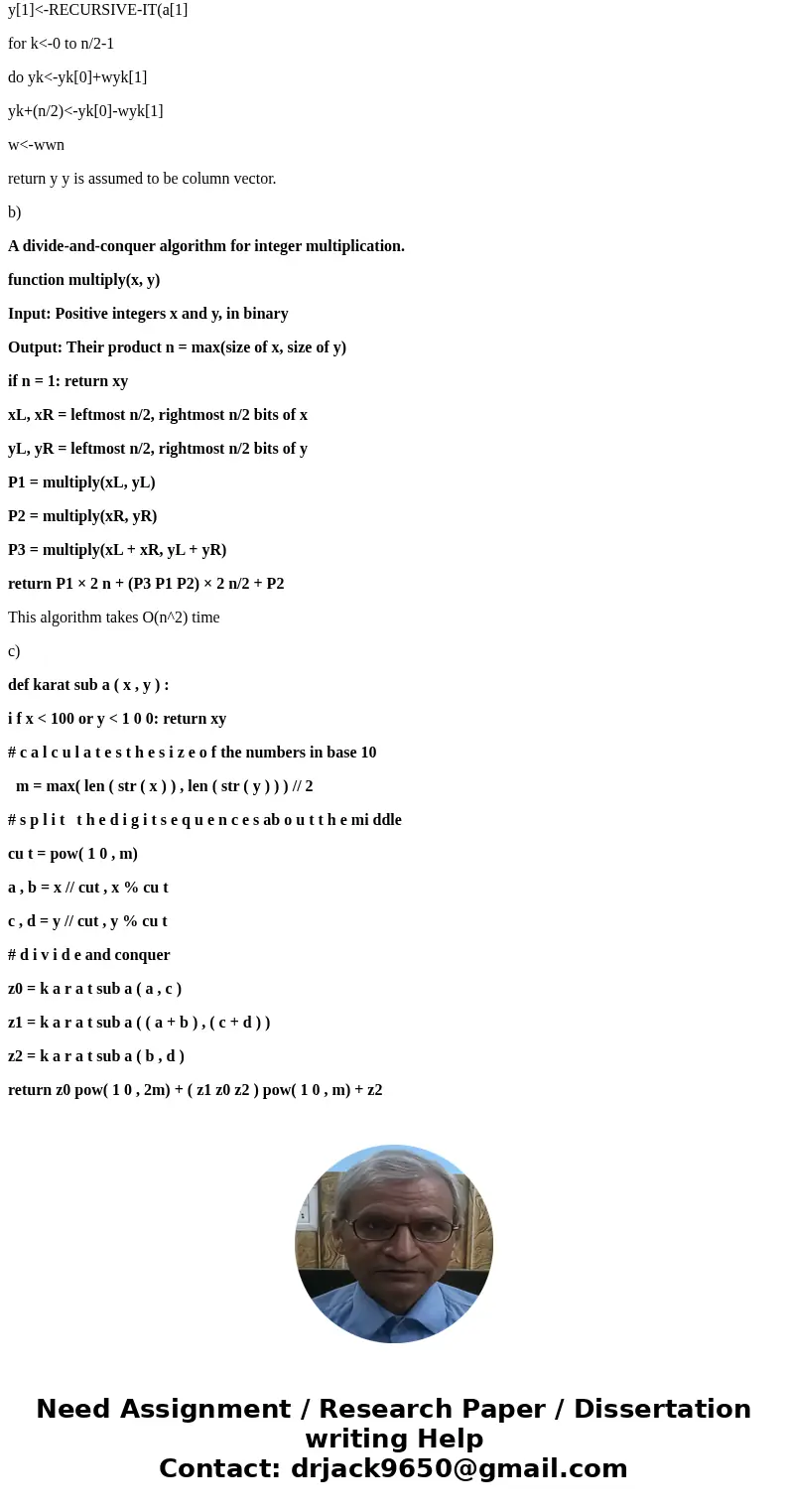 Suppose that we are given two polynomials of degree n = 1 as their arrays of coefficients, a_0..a_n-1 and b_0, ..b_n-1, so that a(x) = sigma^i = n - 1 _i = 0 a  Suppose that we are given two polynomials of degree n = 1 as their arrays of coefficients, a_0..a_n-1 and b_0, ..b_n-1, so that a(x) = sigma^i = n - 1 _i = 0 a