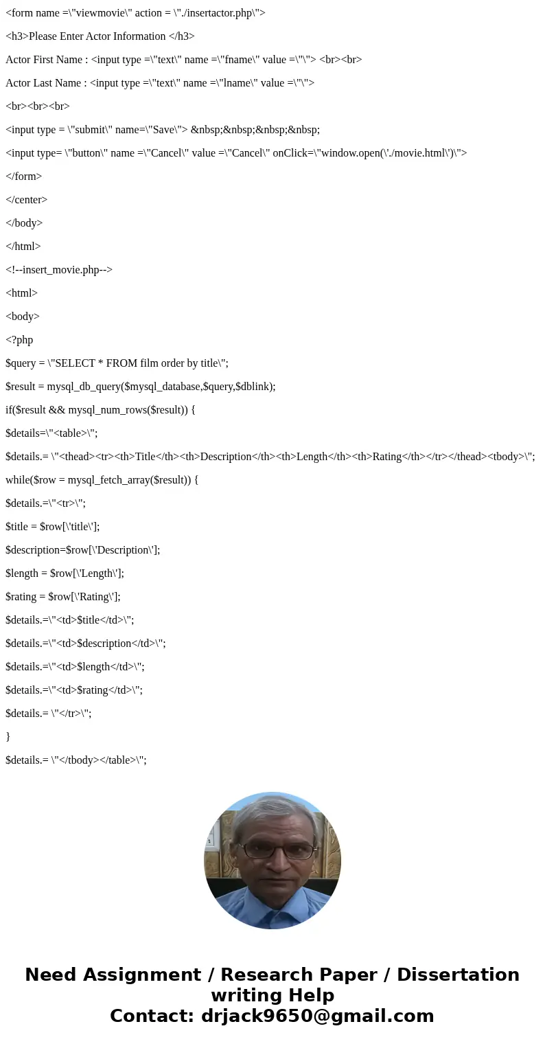 Task 1 1) Create an initial HTML page titled movies.html with 2 buttons. The first button will be labeled \  Task 1 1) Create an initial HTML page titled movies.html with 2 buttons. The first button will be labeled \