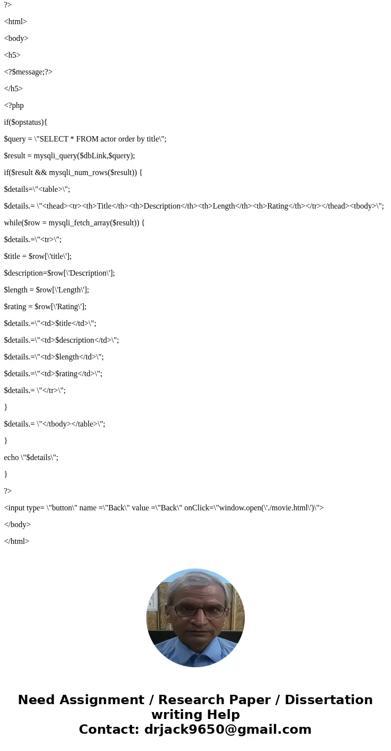 Task 1 1) Create an initial HTML page titled movies.html with 2 buttons. The first button will be labeled \  Task 1 1) Create an initial HTML page titled movies.html with 2 buttons. The first button will be labeled \